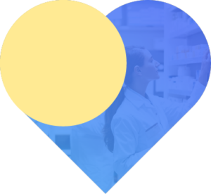 heart with yellow circle